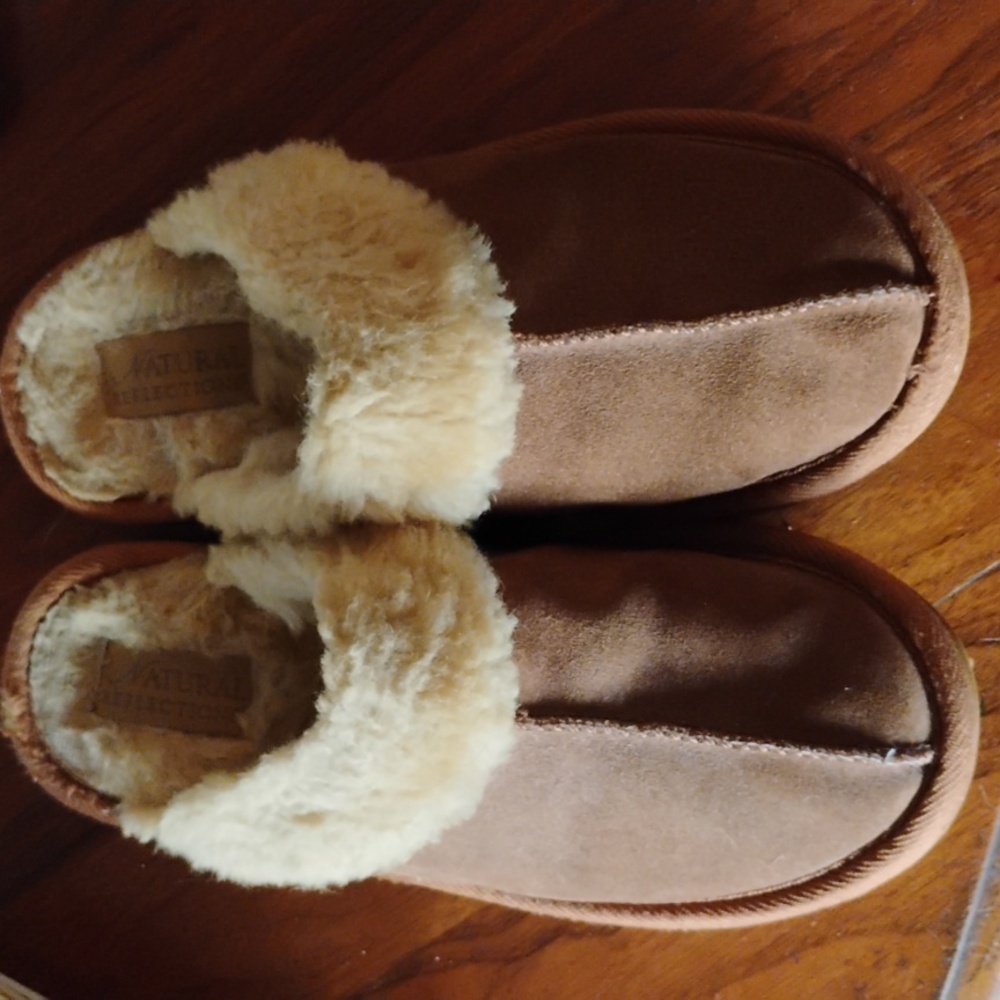 Suède faux shearling slippers 8